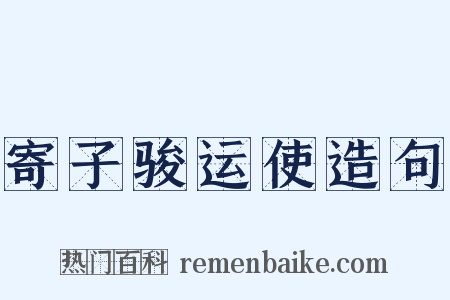寄子骏运使造句是什么意思的图片